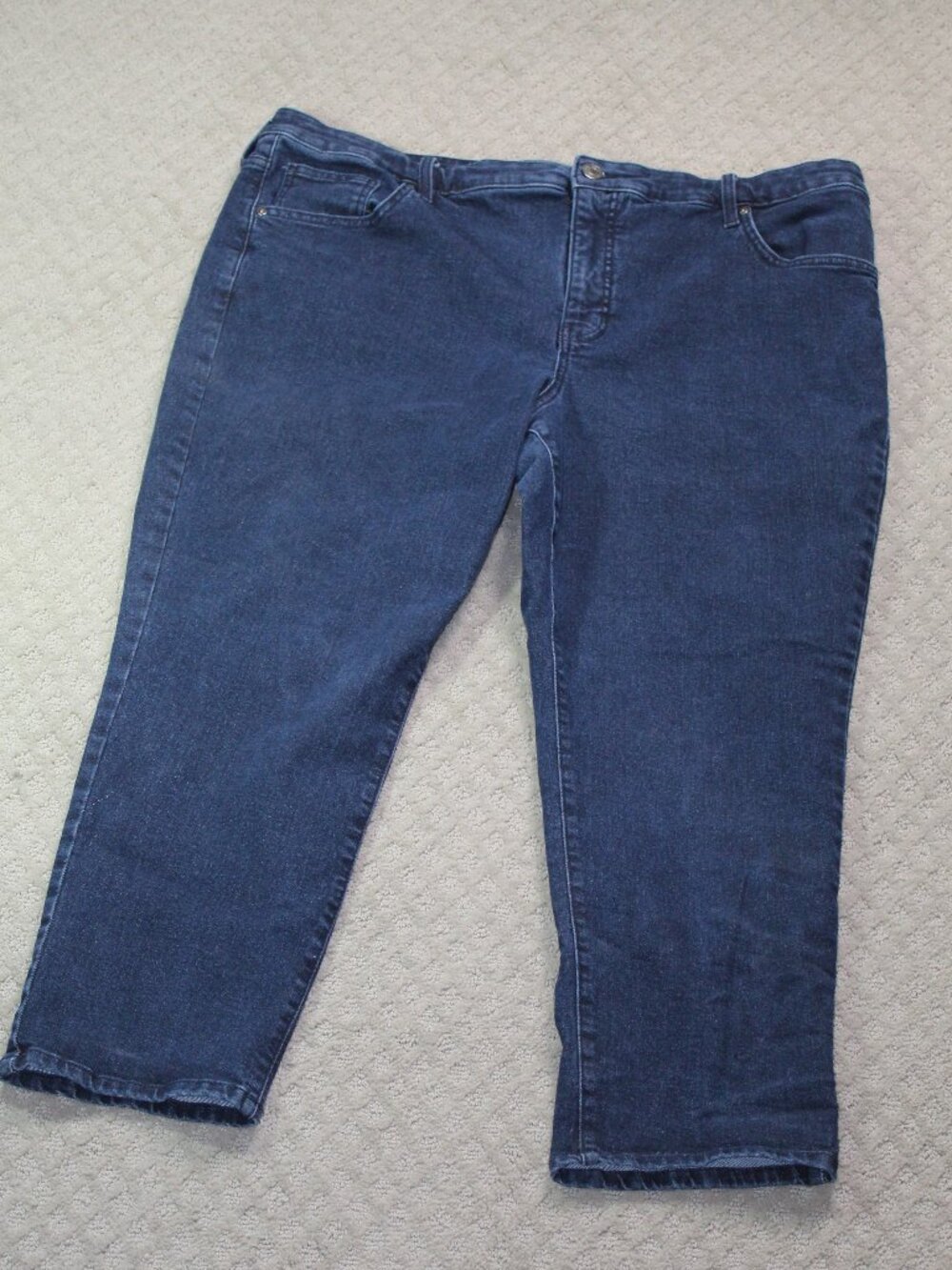 Terra & Sky Size 18W Petite High Rise Straight Denim Pant Jean